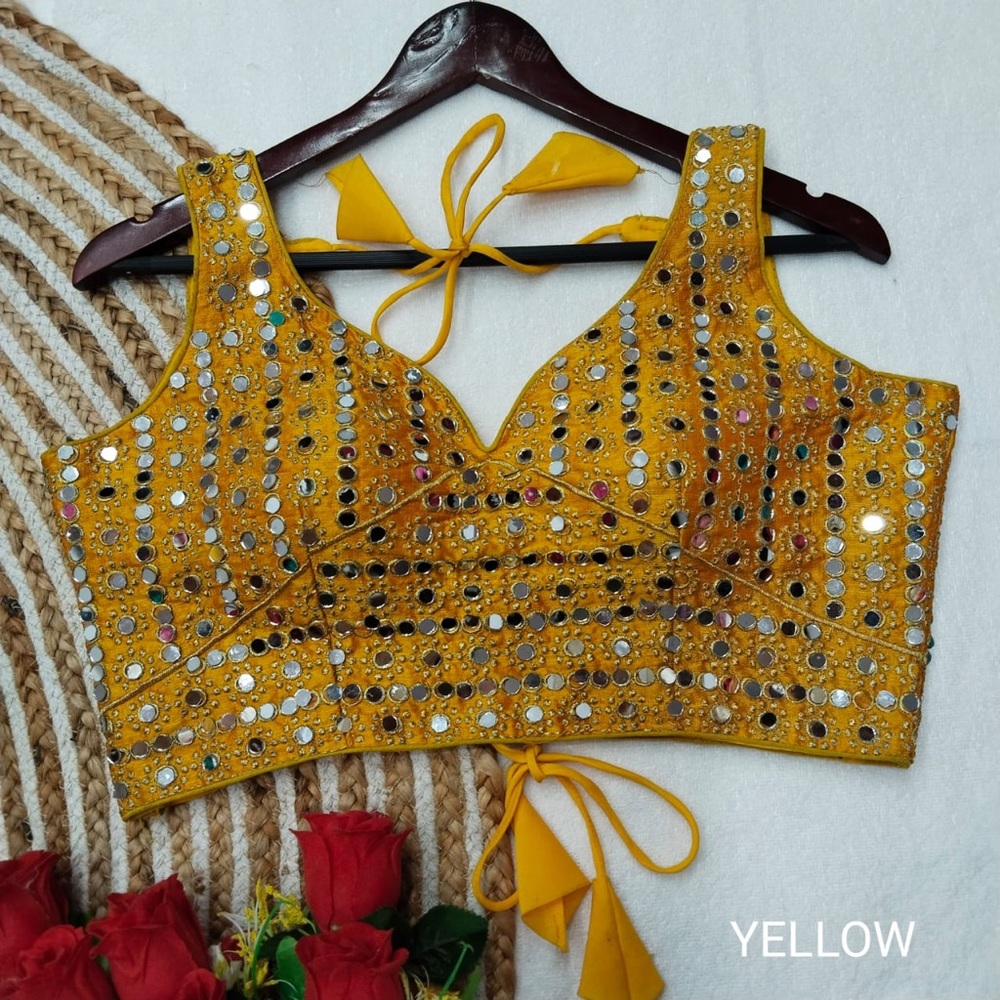 300 plus real mirror work stylist blouse!